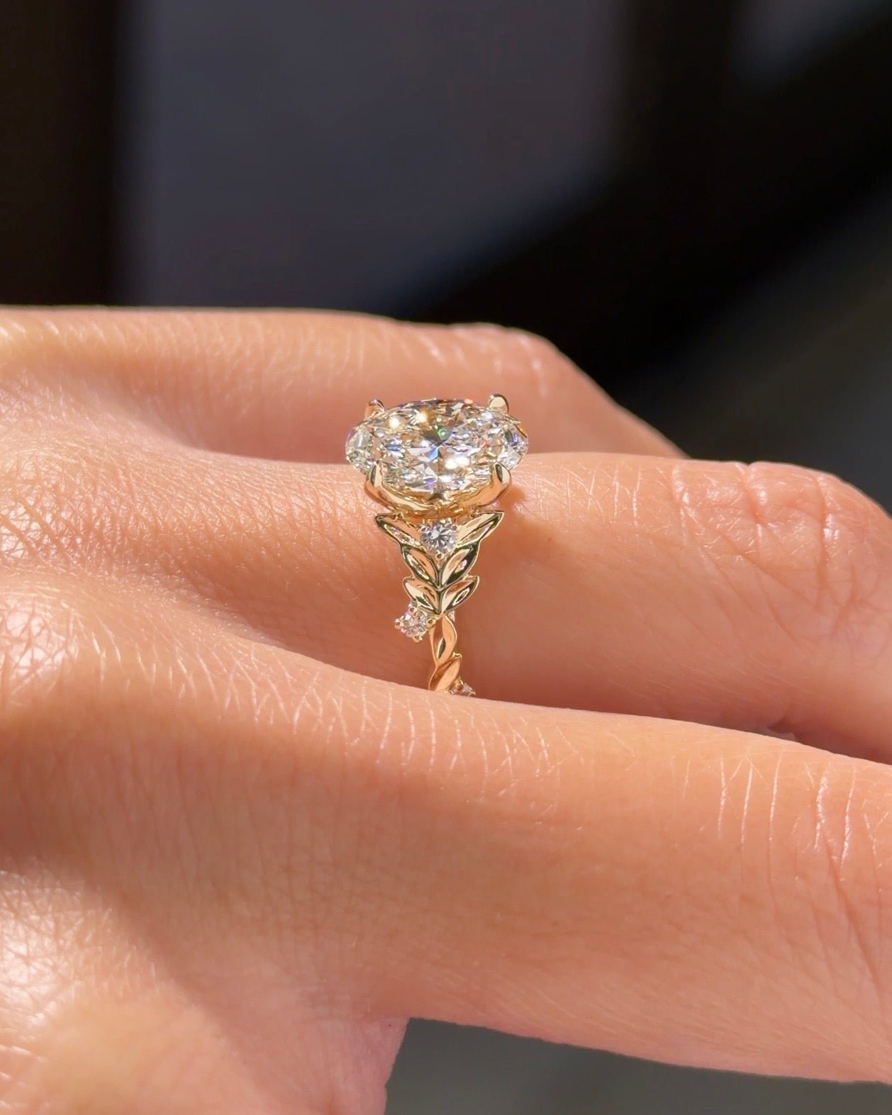2.03ct F-VS1 Oval Lab Diamond Arwen - PBD Engagement Rings
