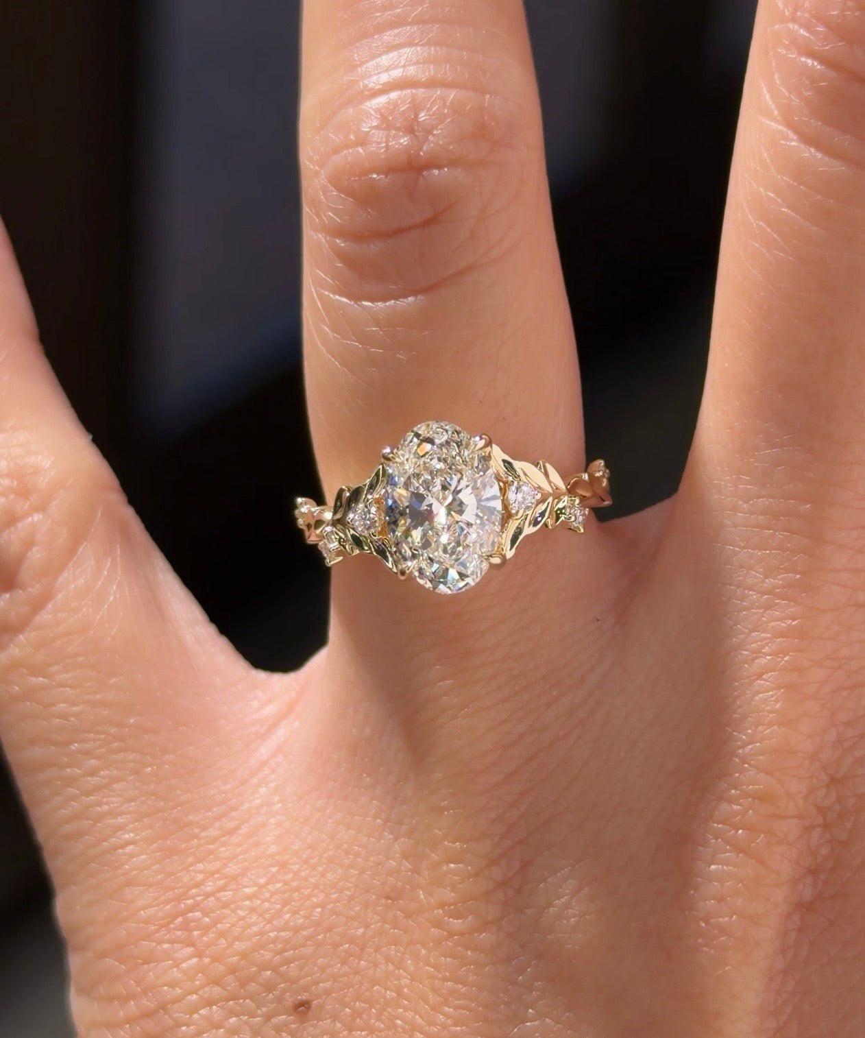 2.03ct F-VS1 Oval Lab Diamond Arwen - PBD Engagement Rings