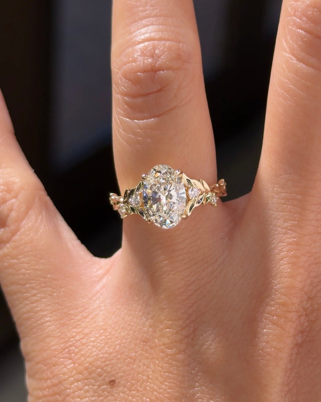 2.03ct F-VS1 Oval Lab Diamond Arwen - PBD Engagement Rings