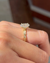 2.03ct F - VS1 Oval Lab Diamond Josephine - PBD Engagement Rings