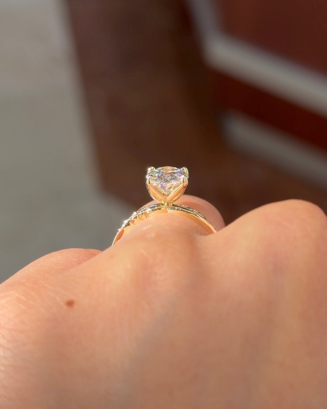 2.03ct F - VS1 Oval Lab Diamond Josephine - PBD Engagement Rings