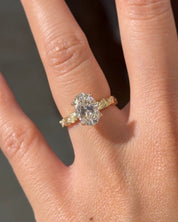 2.03ct F - VS1 Oval Lab Diamond Josephine - PBD Engagement Rings