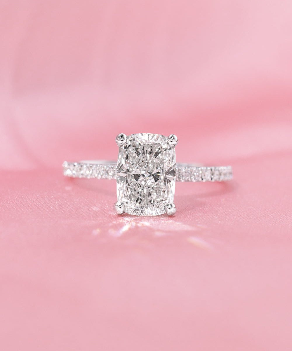 2.03ct F - VVS2 Cushion Lab Diamond Stephanie - PBD Engagement Rings