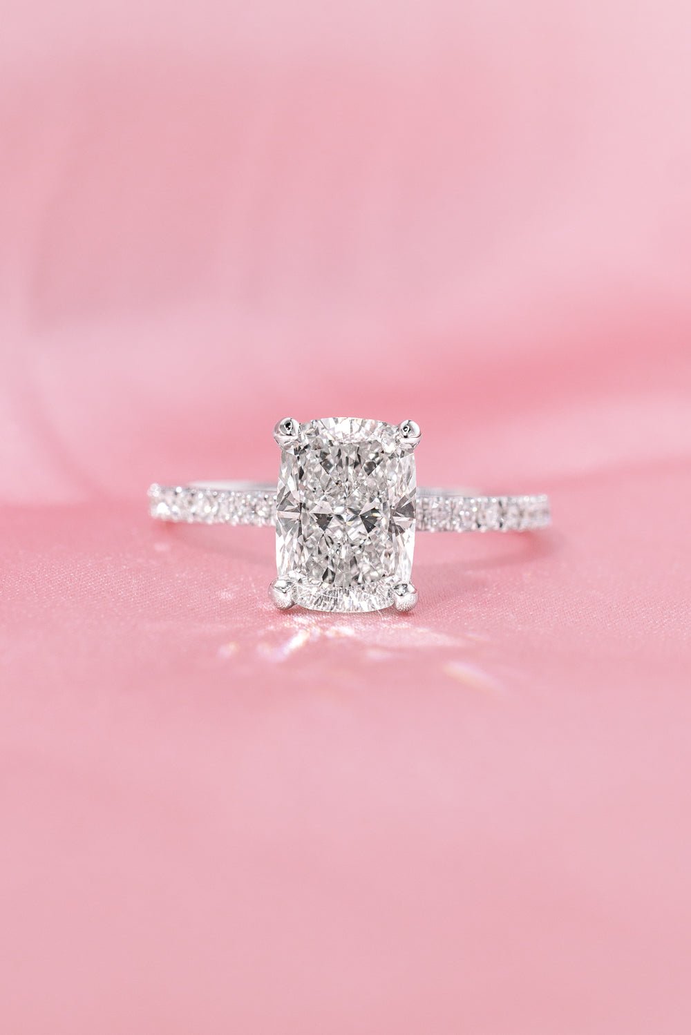 2.03ct F - VVS2 Cushion Lab Diamond Stephanie - PBD Engagement Rings