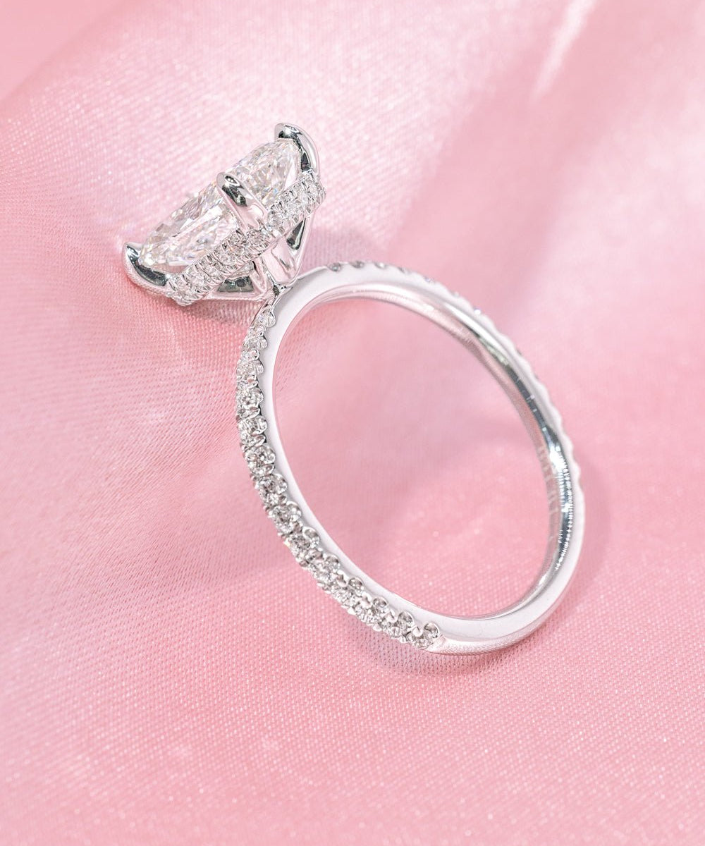 2.03ct F - VVS2 Cushion Lab Diamond Stephanie - PBD Engagement Rings