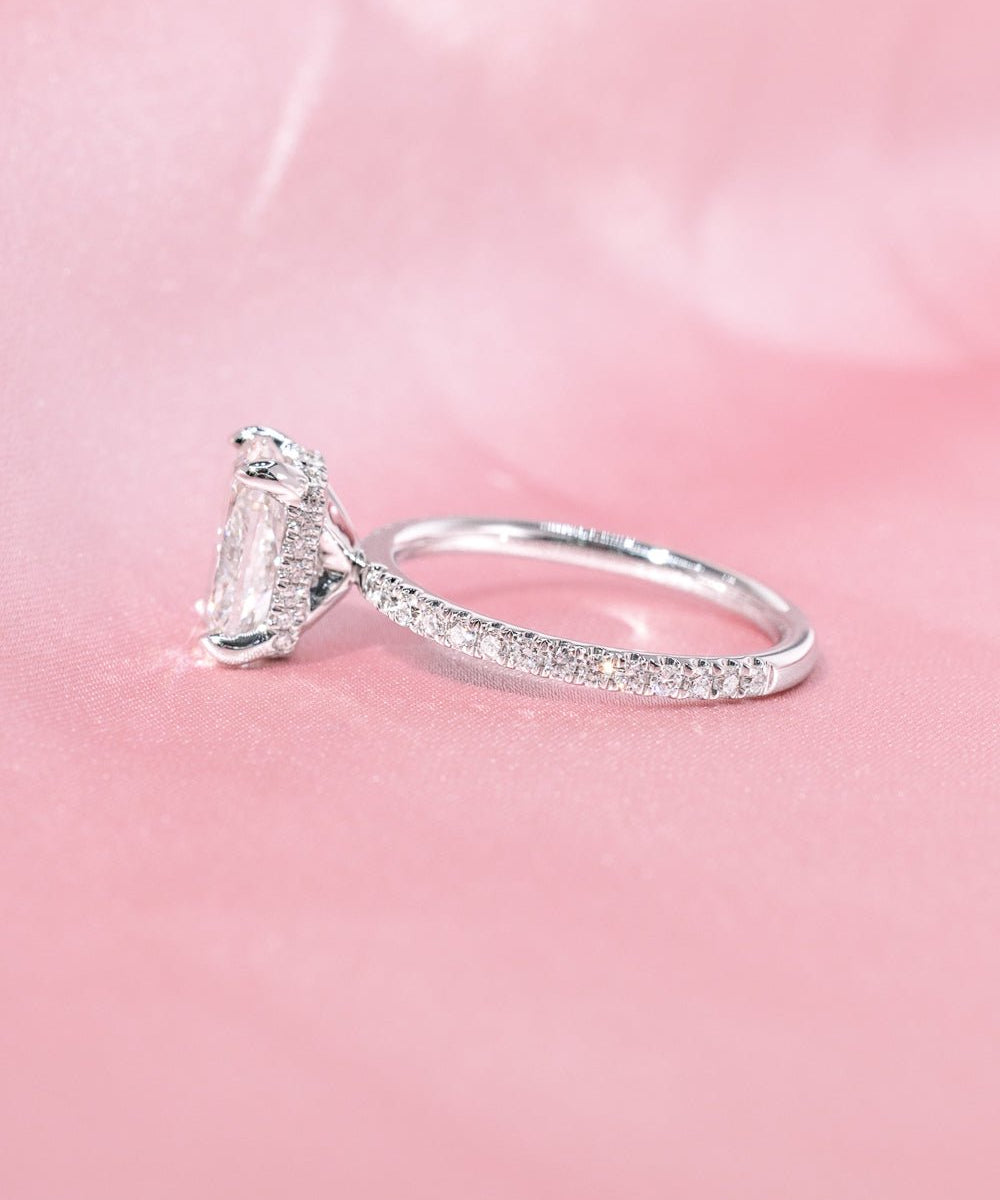 2.03ct F - VVS2 Cushion Lab Diamond Stephanie - PBD Engagement Rings