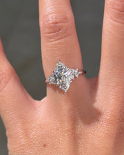 2.03ct F-VVS2 Marquise Lab Diamond Nova - PBD Engagement Rings