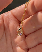 2.04ct Brandi Slider Pear Necklace Yellow Gold - PBD Necklaces