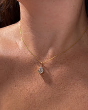 2.04ct Brandi Slider Pear Necklace Yellow Gold - PBD Necklaces