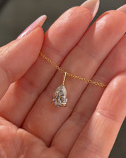 2.04ct Brandi Slider Pear Necklace Yellow Gold - PBD Necklaces