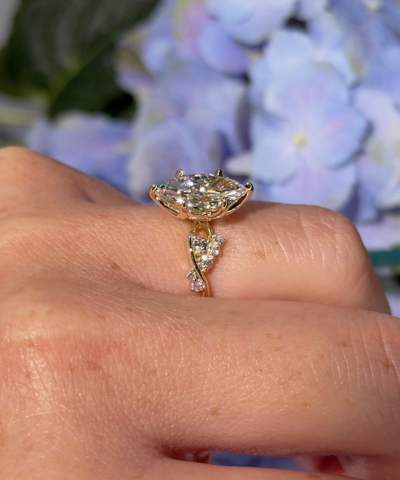 2.04ct D - VS1 Marquise Lab Diamond Ariel - PBD Engagement Rings