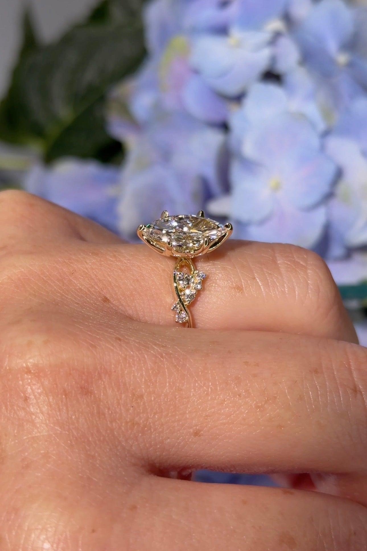 2.04ct D - VS1 Marquise Lab Diamond Ariel - PBD Engagement Rings