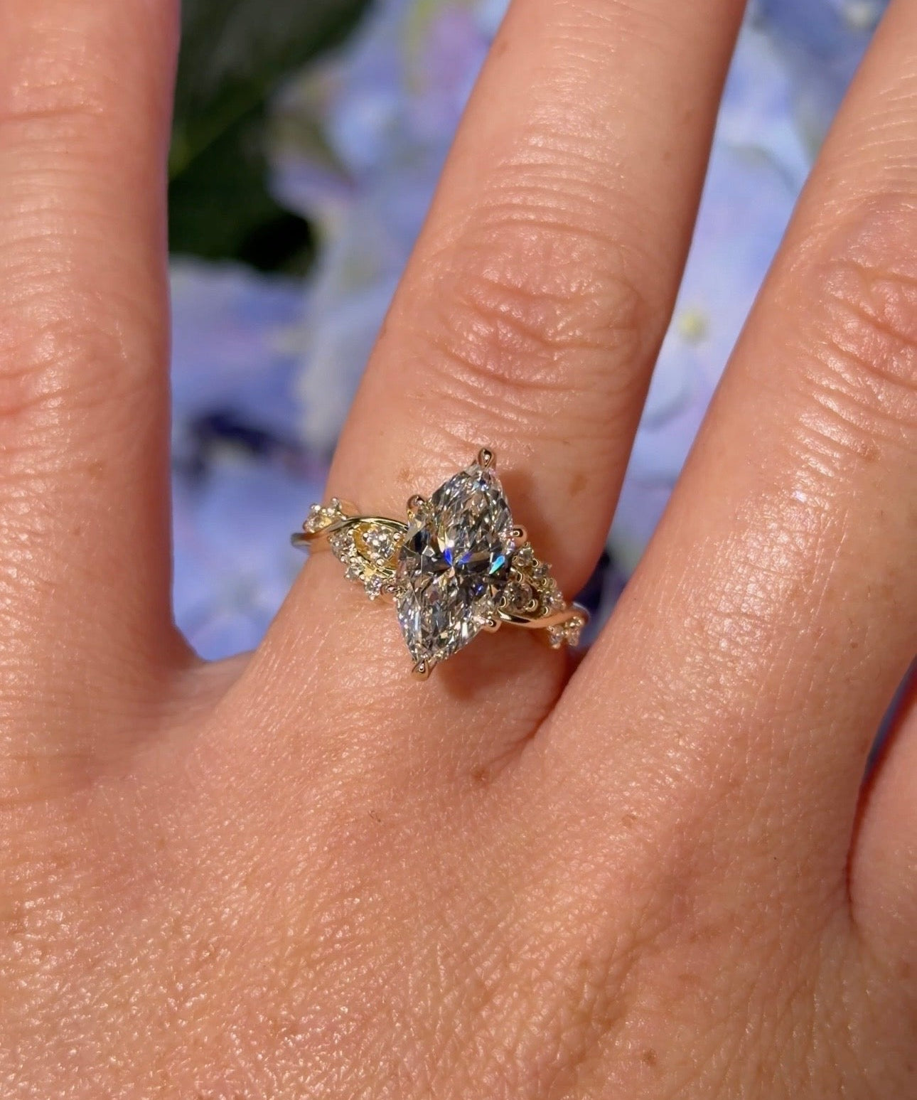 2.04ct D - VS1 Marquise Lab Diamond Ariel - PBD Engagement Rings