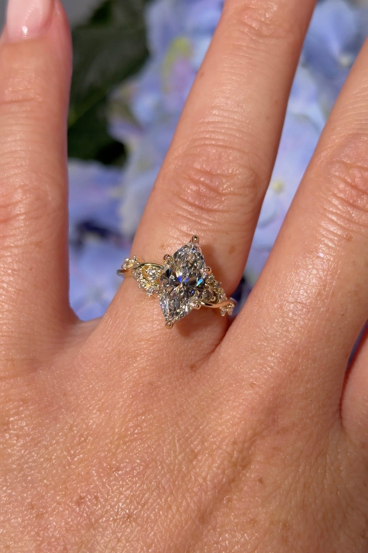 2.04ct D - VS1 Marquise Lab Diamond Ariel - PBD Engagement Rings