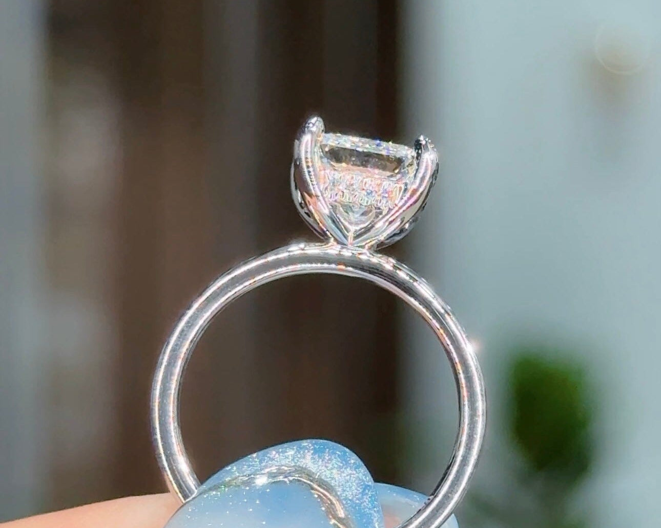 2.04ct D-VS1 Princess Lab Diamond Kayla Engagement Rings Princess Bride Diamonds 