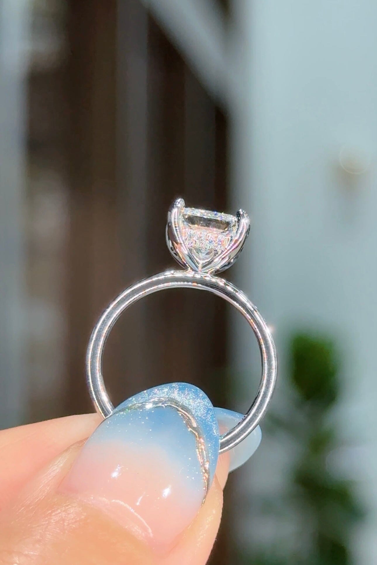 2.04ct D-VS1 Princess Lab Diamond Kayla Engagement Rings Princess Bride Diamonds 