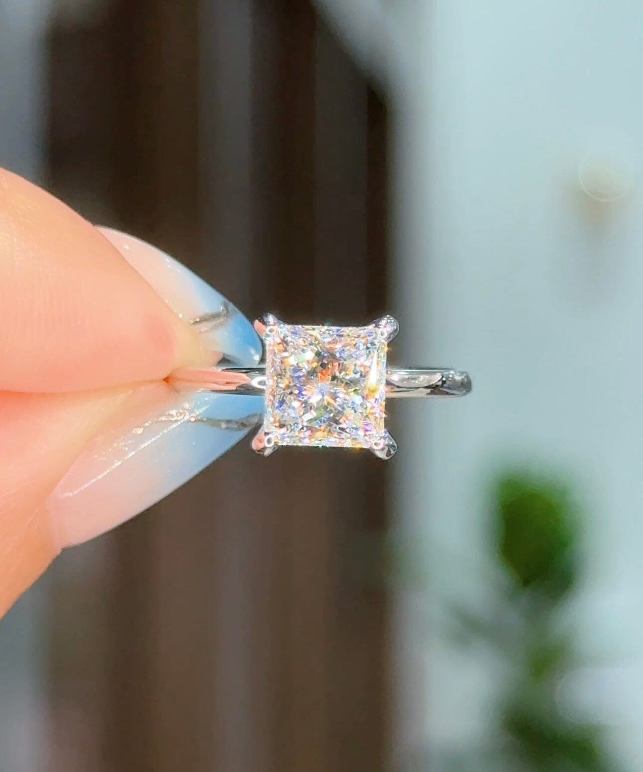 2.04ct D - VS1 Princess Lab Diamond Kayla - PBD Engagement Rings