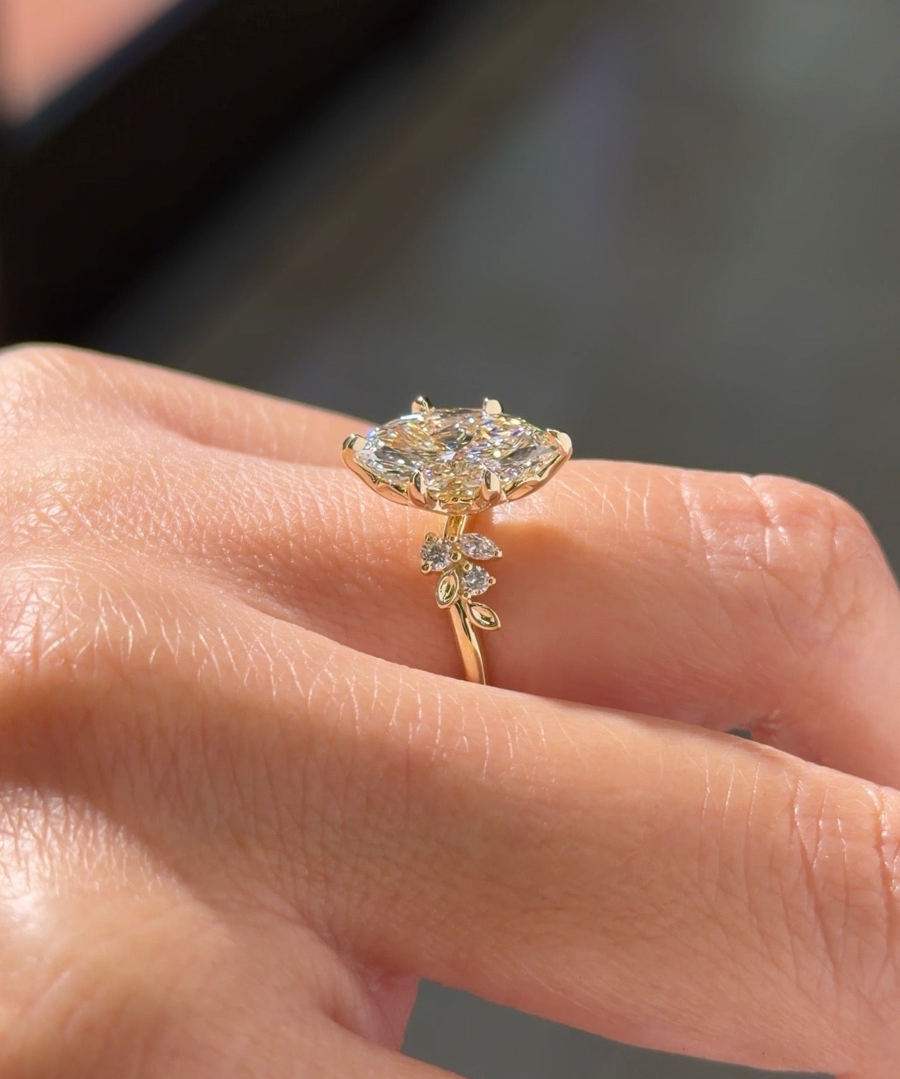 2.04ct D-VVS1 Marquise Lab Diamond Willow - PBD Engagement Rings
