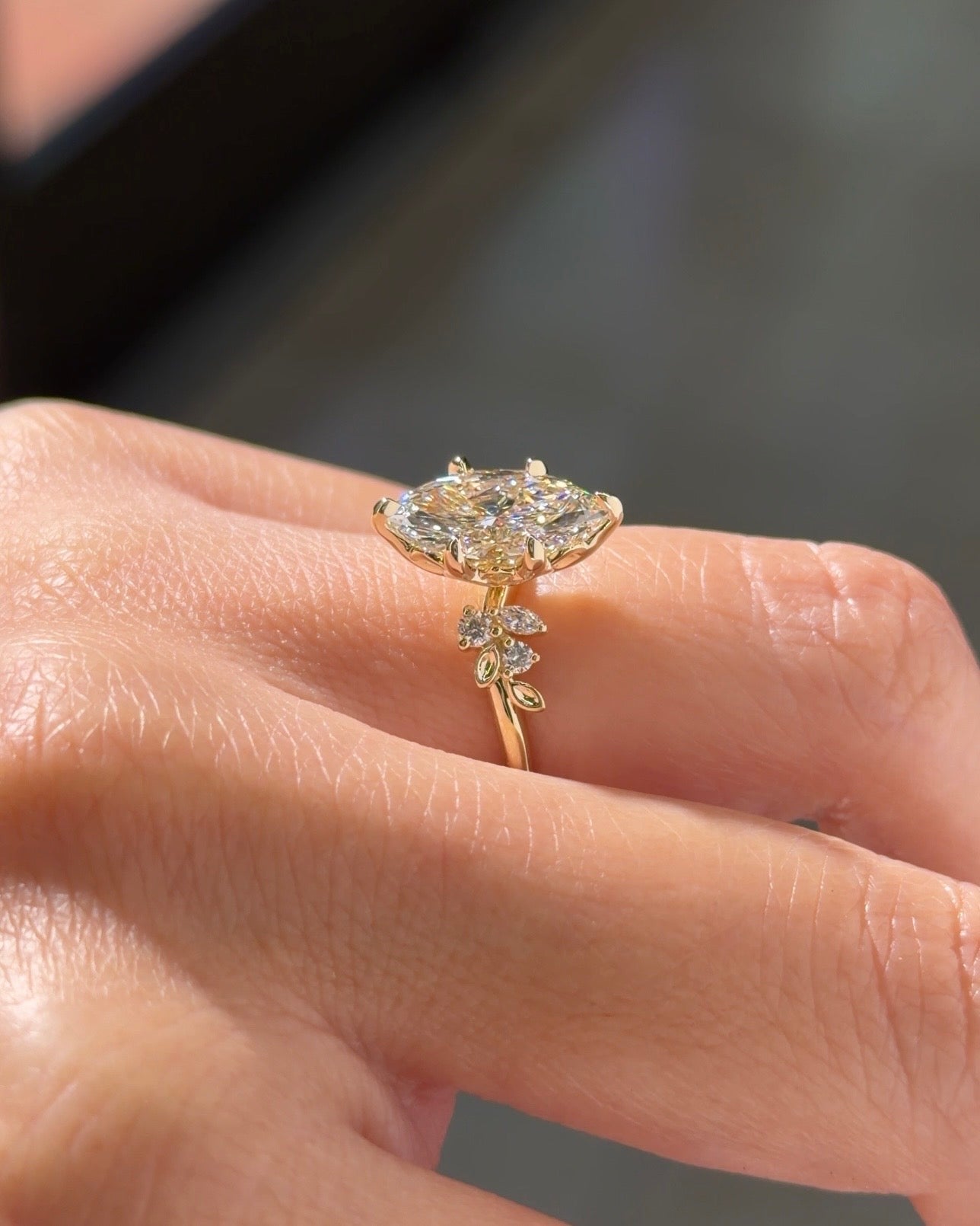 2.04ct D-VVS1 Marquise Lab Diamond Willow - PBD Engagement Rings