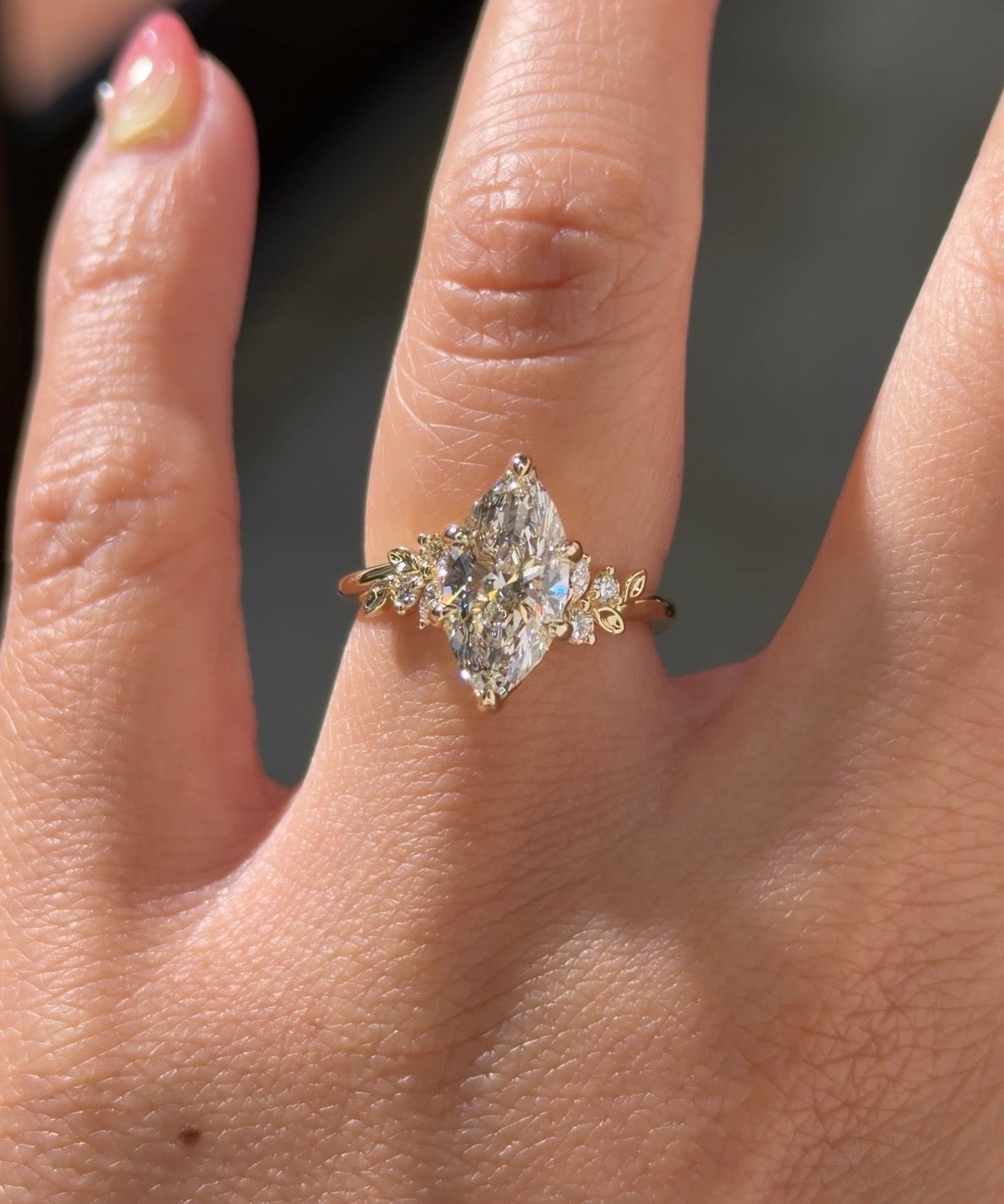 2.04ct D-VVS1 Marquise Lab Diamond Willow - PBD Engagement Rings