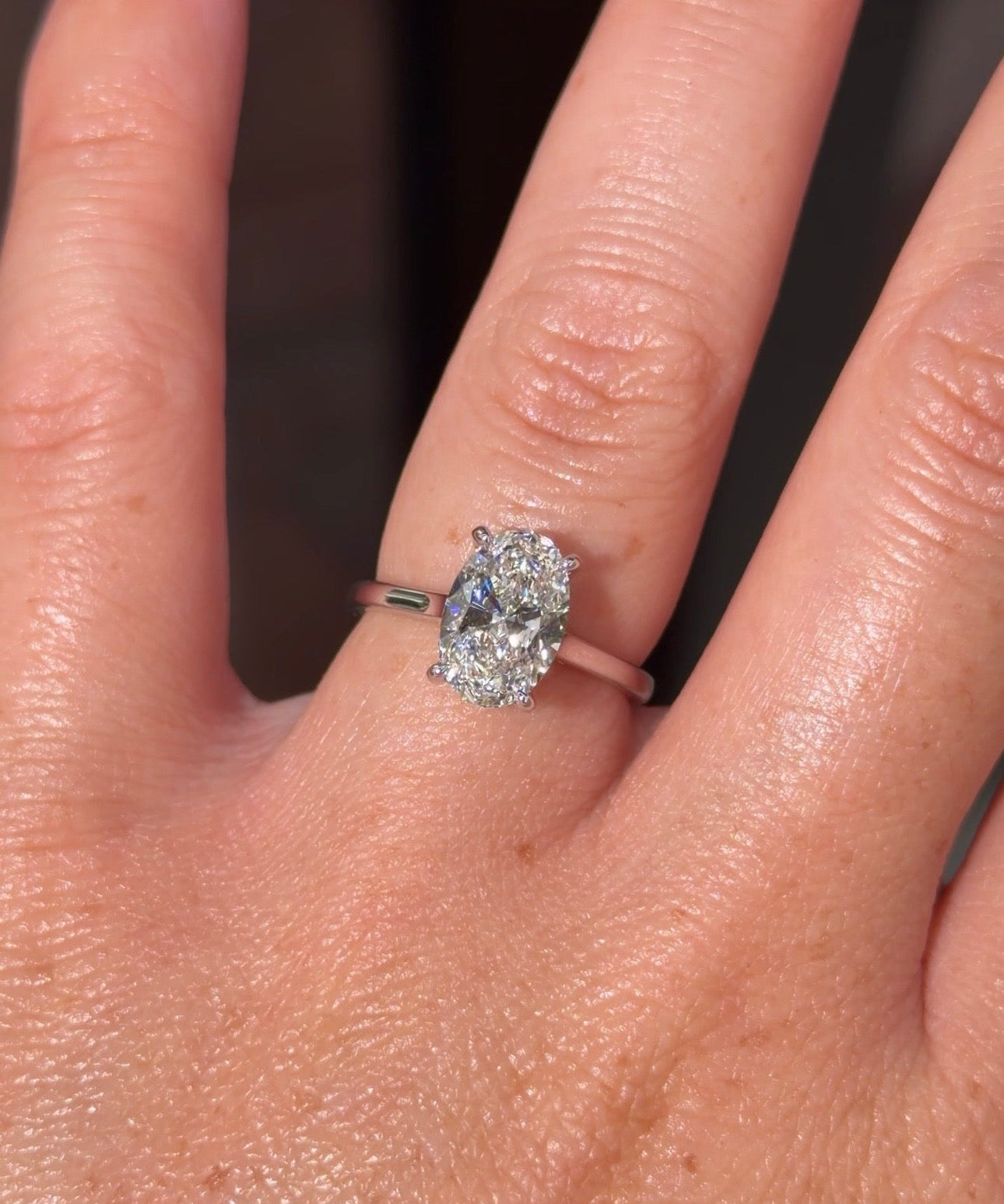 2.04ct E - VS1 Oval Lab Diamond Alice - PBD Engagement Rings