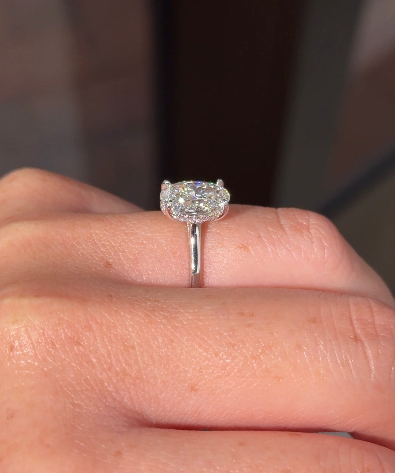 2.04ct E - VS1 Oval Lab Diamond Alice - PBD Engagement Rings