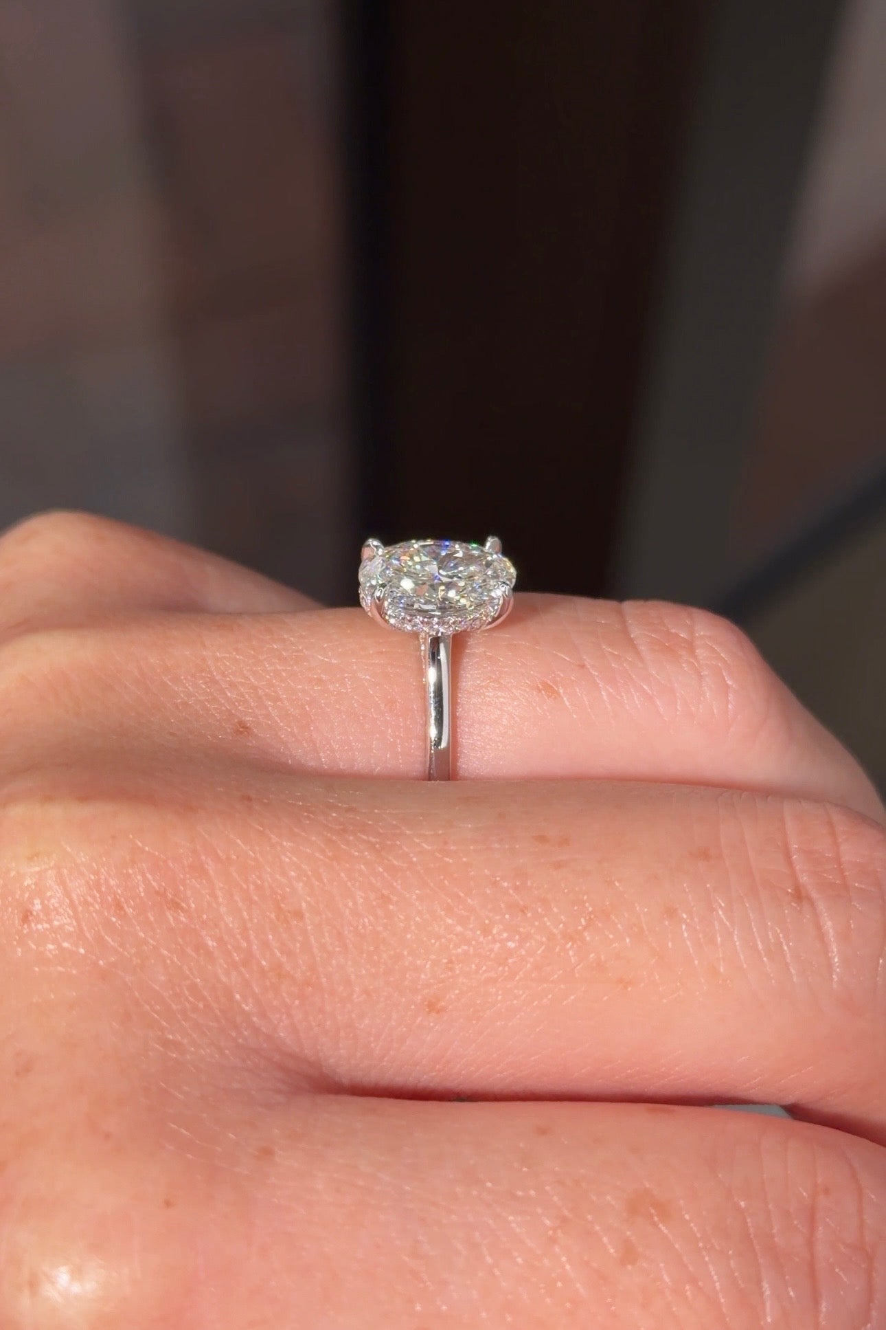 2.04ct E - VS1 Oval Lab Diamond Alice - PBD Engagement Rings