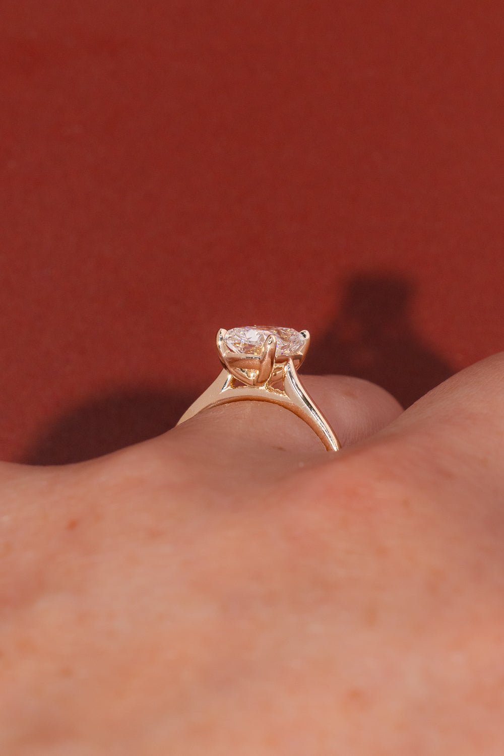 2.04ct E - VVS2 Cushion Lab Diamond Leah Cathedral - PBD Engagement Rings