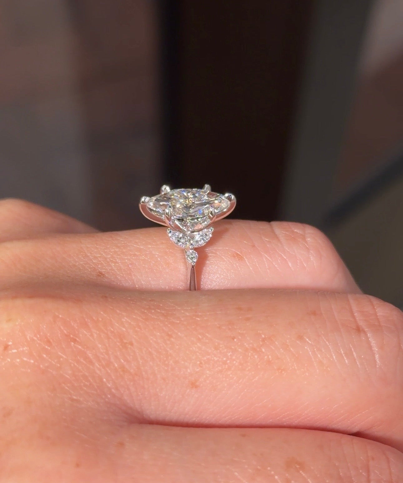 2.04ct E - VVS2 Marquise Lab Diamond Sarah - PBD Engagement Rings