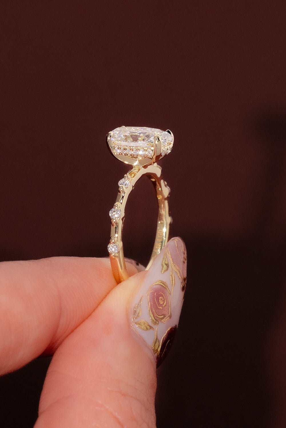 2.04ct E - VVS2 Oval Lab Diamond Daisy - PBD Engagement Rings