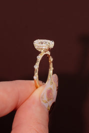 2.04ct E - VVS2 Oval Lab Diamond Daisy - PBD Engagement Rings