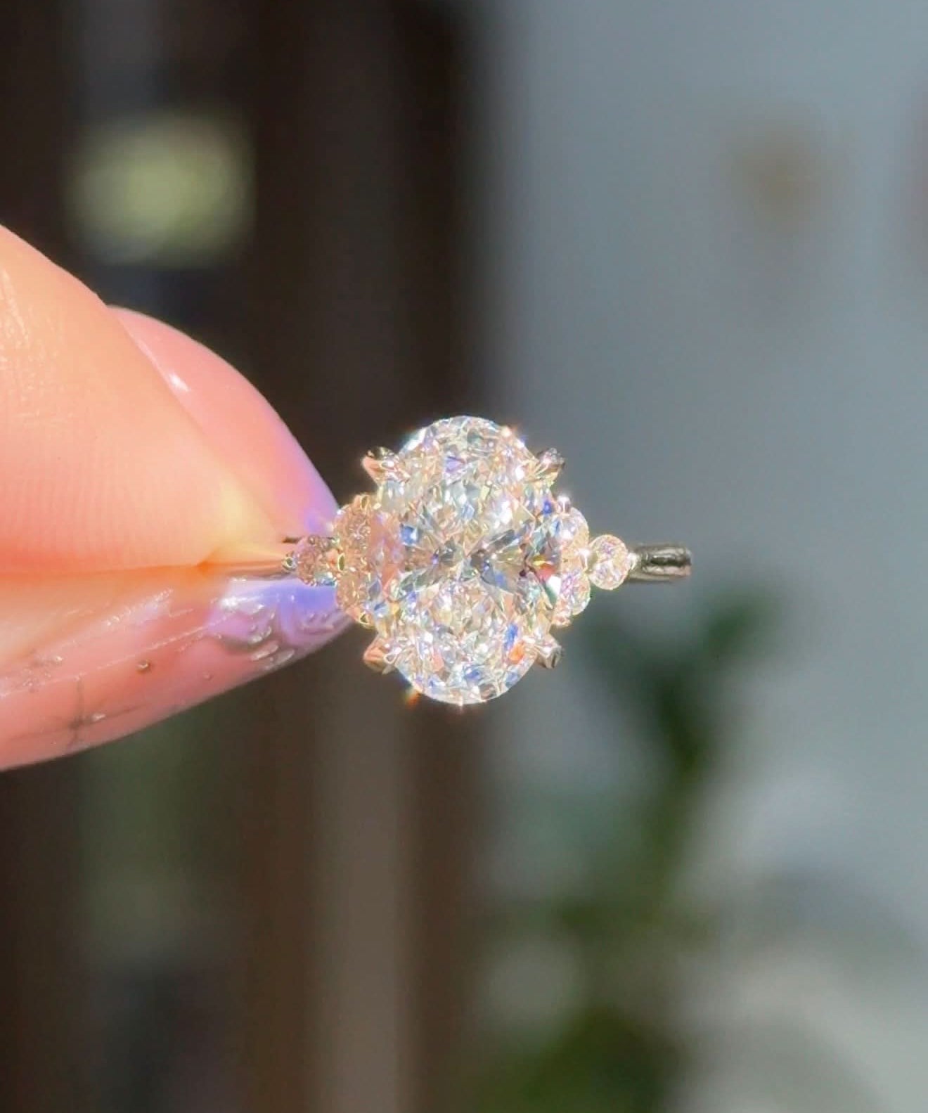 2.04ct E - VVS2 Oval Lab Diamond Lindsey - PBD Engagement Rings