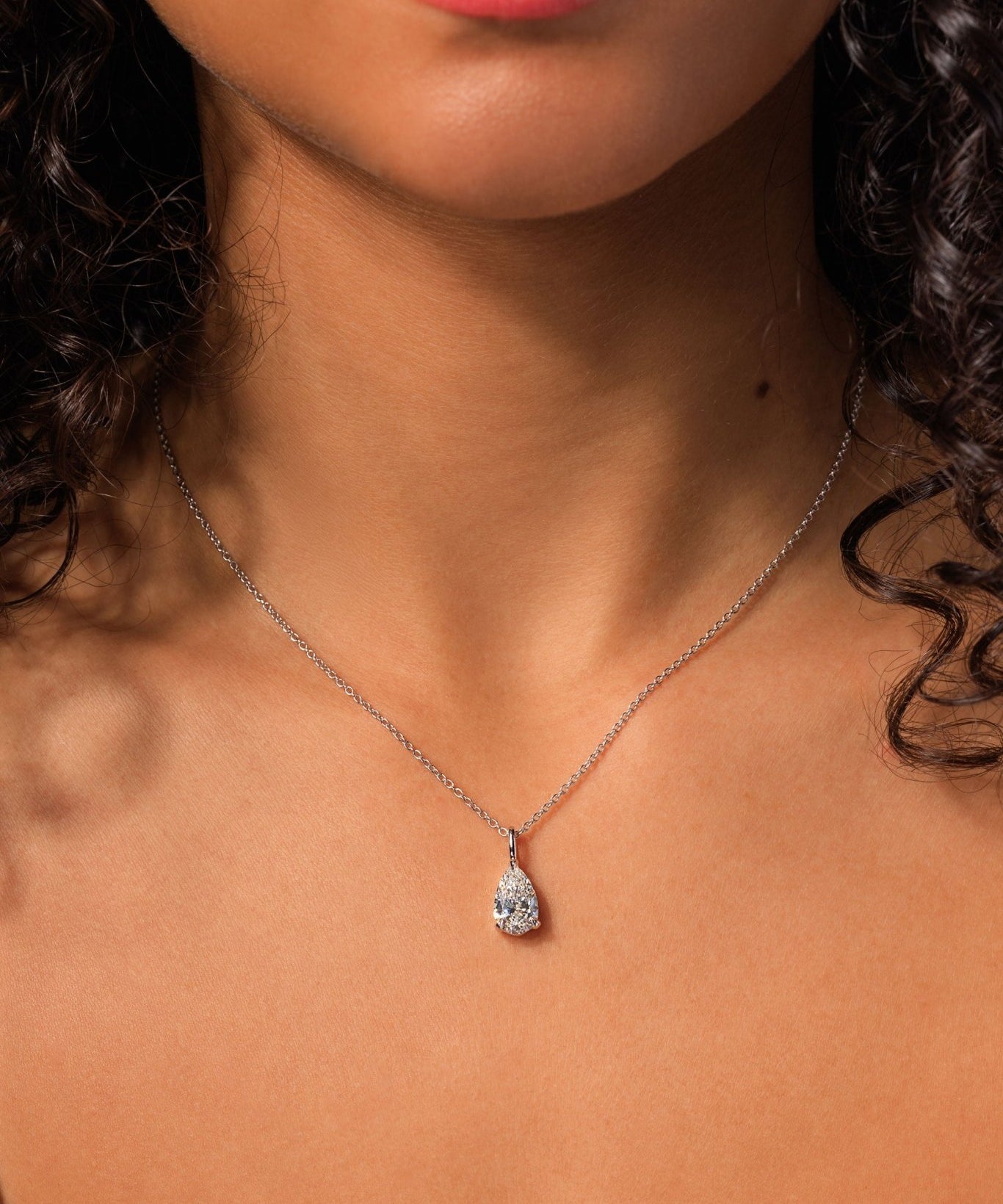 2.04ct F - VS1 Brandi Pear Necklace - PBD Necklaces