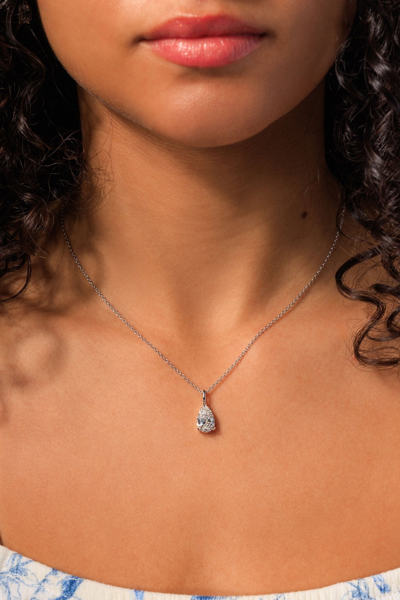 2.04ct F - VS1 Brandi Pear Necklace - PBD Necklaces