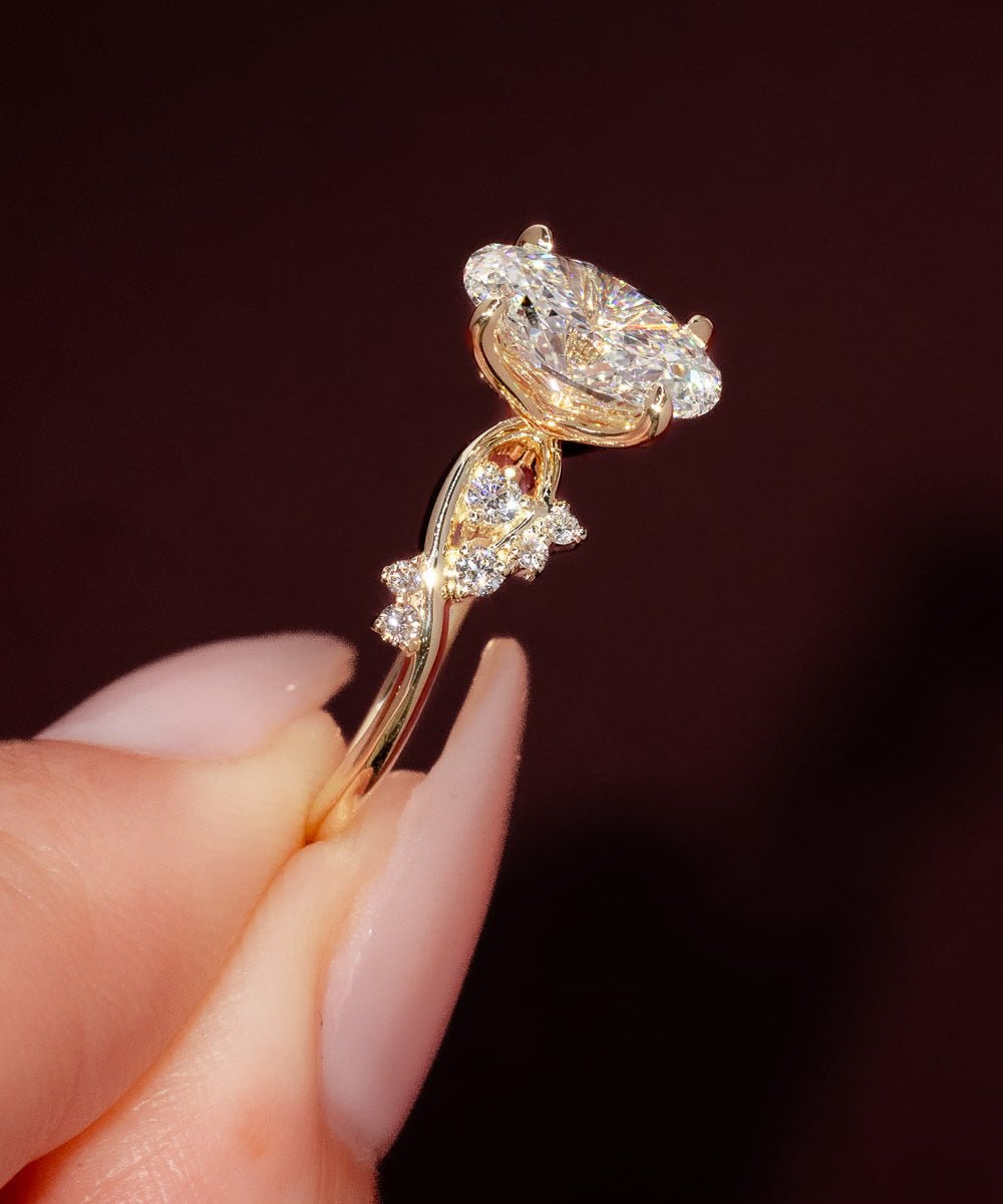 2.04ct F - VS1 Oval Lab Diamond Ariel - PBD Engagement Rings