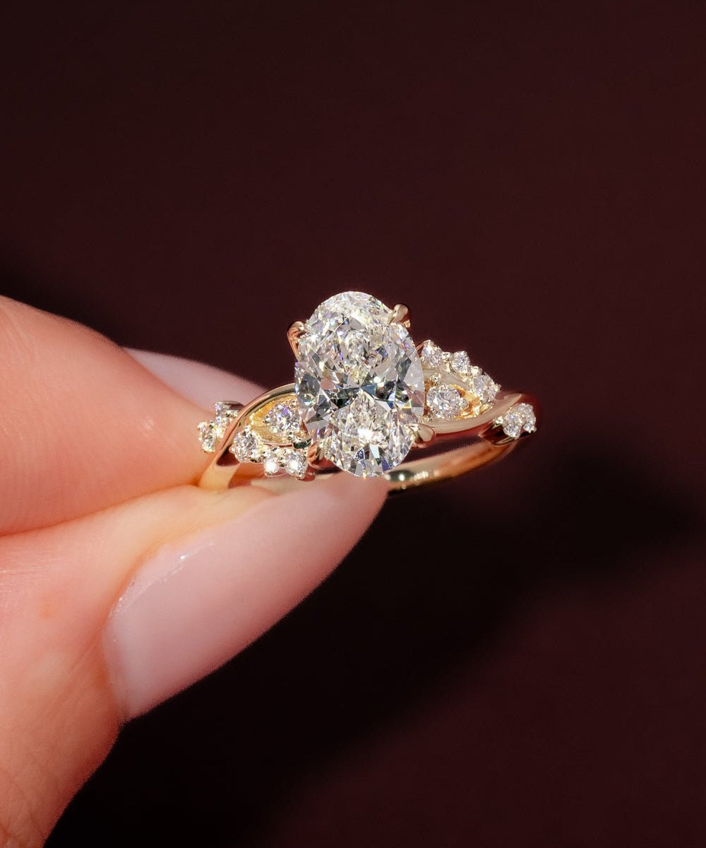 2.04ct F - VS1 Oval Lab Diamond Ariel - PBD Engagement Rings