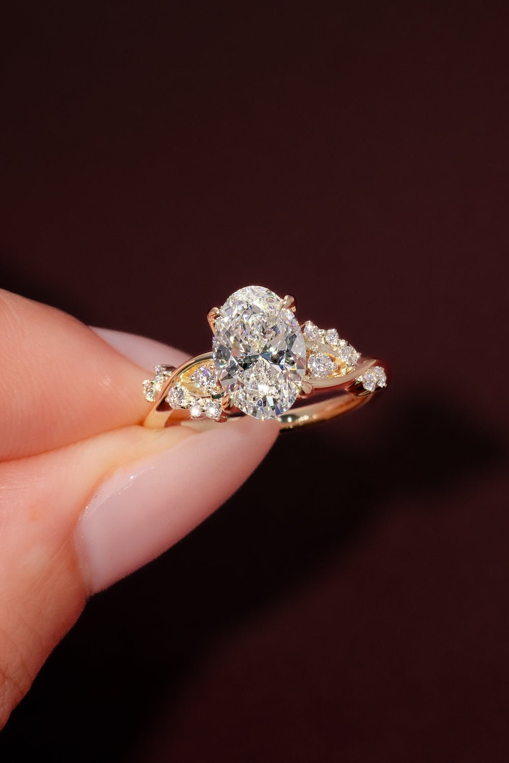 2.04ct F - VS1 Oval Lab Diamond Ariel - PBD Engagement Rings