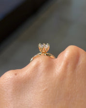 2.04ct F-VVS2 Marquise Lab Diamond Ariel - PBD Engagement Rings