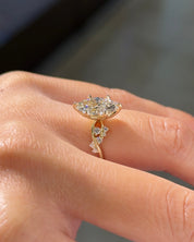 2.04ct F-VVS2 Marquise Lab Diamond Ariel - PBD Engagement Rings