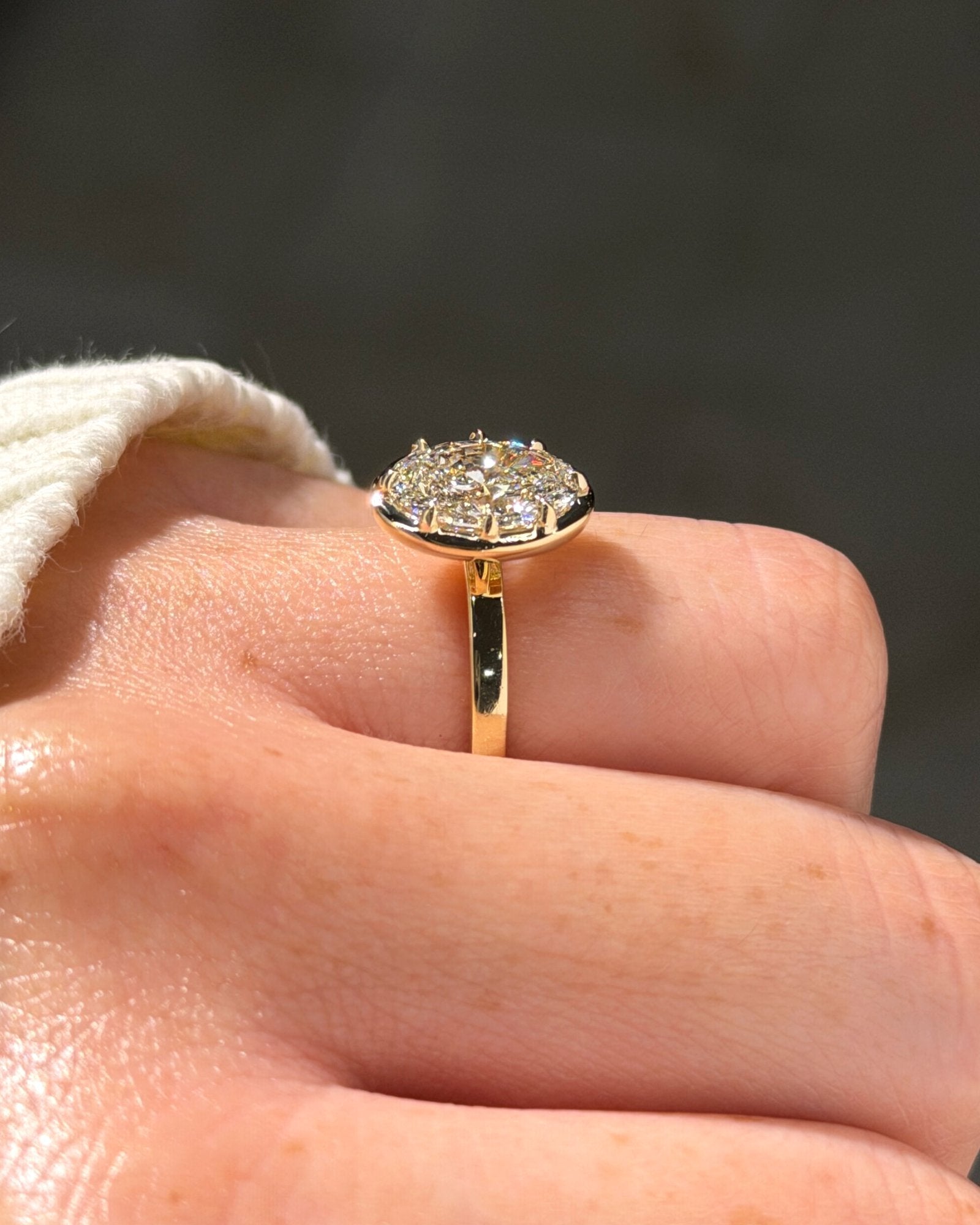 2.04ct F-VVS2 Oval Lab Diamond Georgia - PBD Engagement Rings