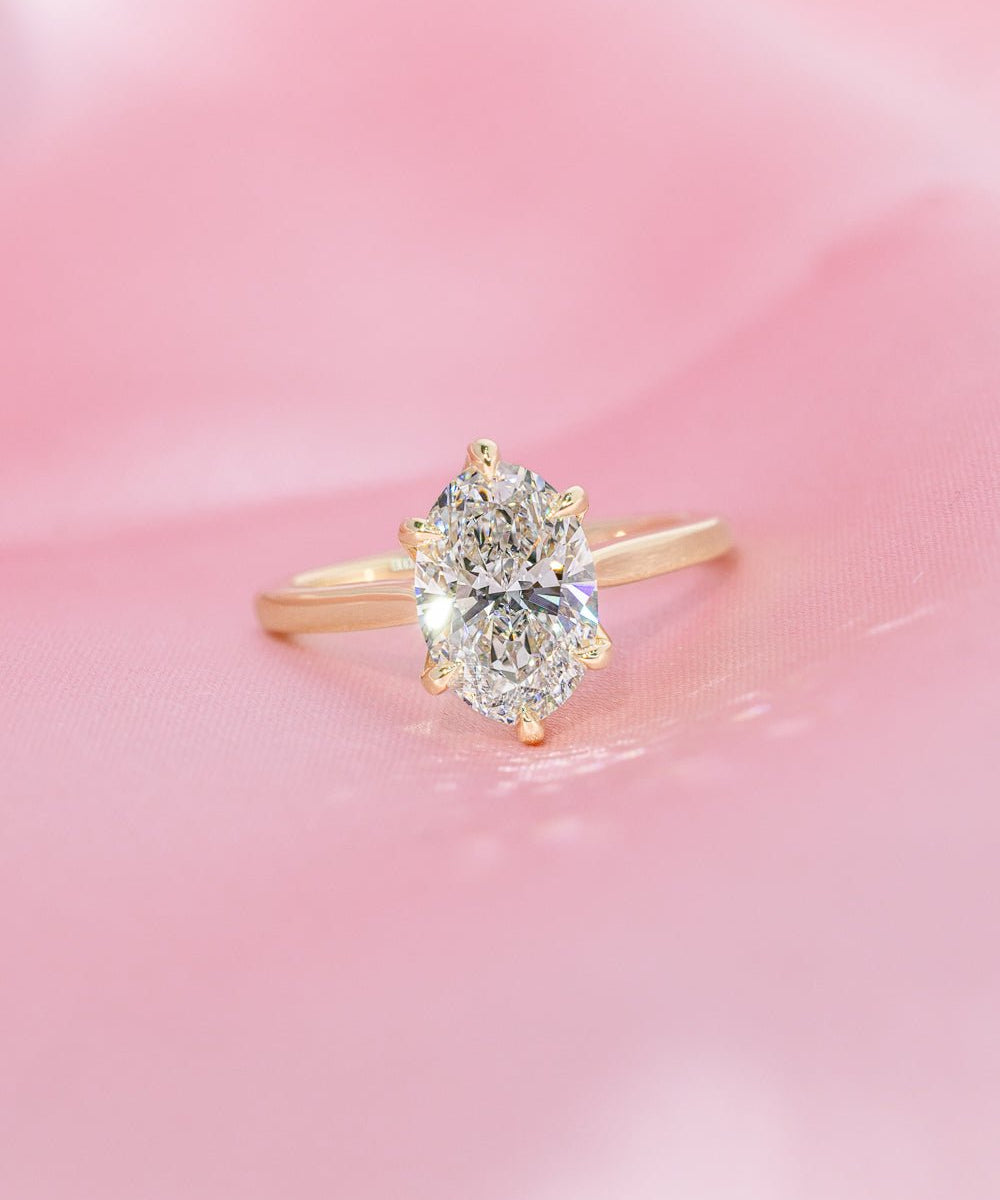 2.04ct F - VVS2 Oval Lab Diamond Hana - PBD Engagement Rings