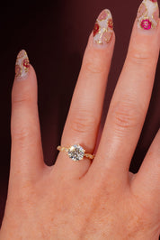 2.04ct F - VVS2 Round Lab Diamond Rosette - PBD Engagement Rings