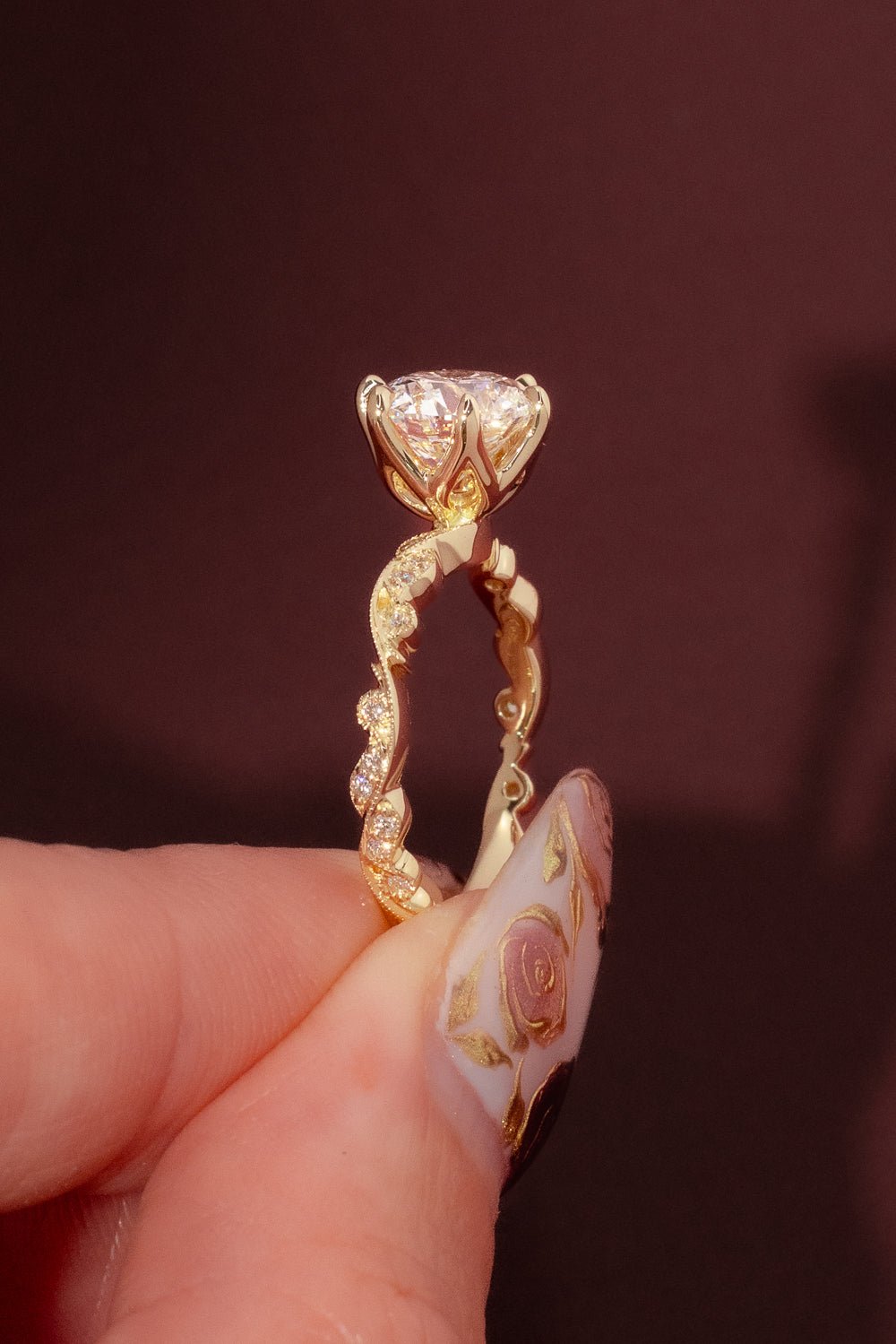 2.04ct F - VVS2 Round Lab Diamond Rosette - PBD Engagement Rings