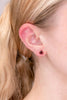 2.04ct Garnet Studs 14k Yellow Gold Earrings Princess Bride Diamonds 