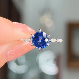 2.04ct Tanzanite Round Ren Engagement Rings Princess Bride Diamonds 