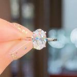 2.05ct E-VS1 Oval Lab Diamond Stella Engagement Rings Princess Bride Diamonds 