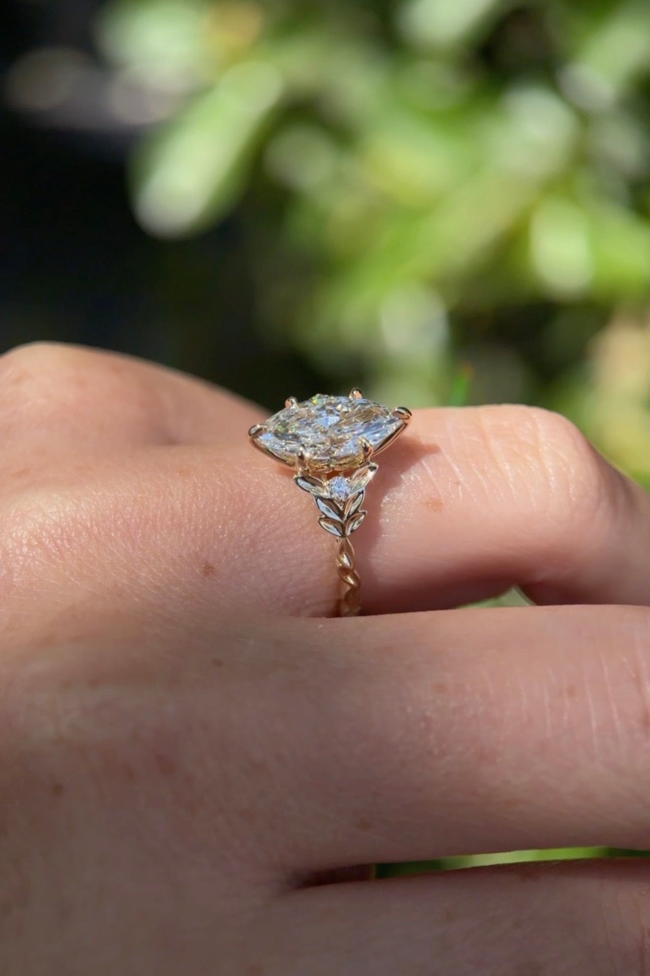 2.05ct F - VS1 Marquise Lab Diamond Arwen - PBD Engagement Rings