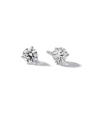2.05ct Round Diamond Martini Studs | Screw-Backs | 14K White Gold - PBD Earrings