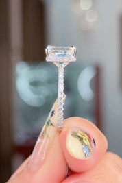 2.06ct D-VS1 Emerald Lab Diamond Stephanie Engagement Rings Princess Bride Diamonds 