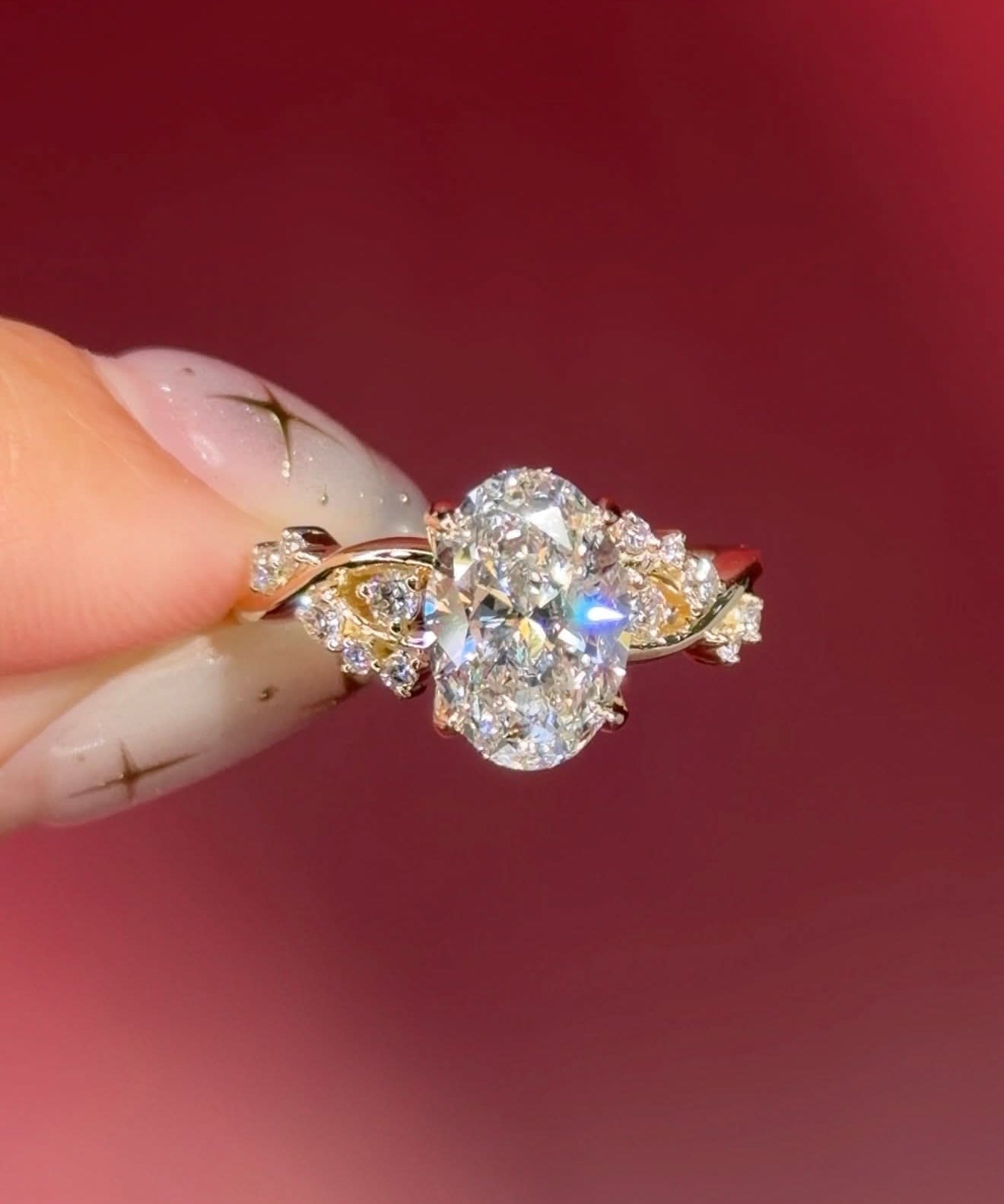 2.06ct D - VS1 Oval Lab Diamond Ariel - PBD Engagement Rings